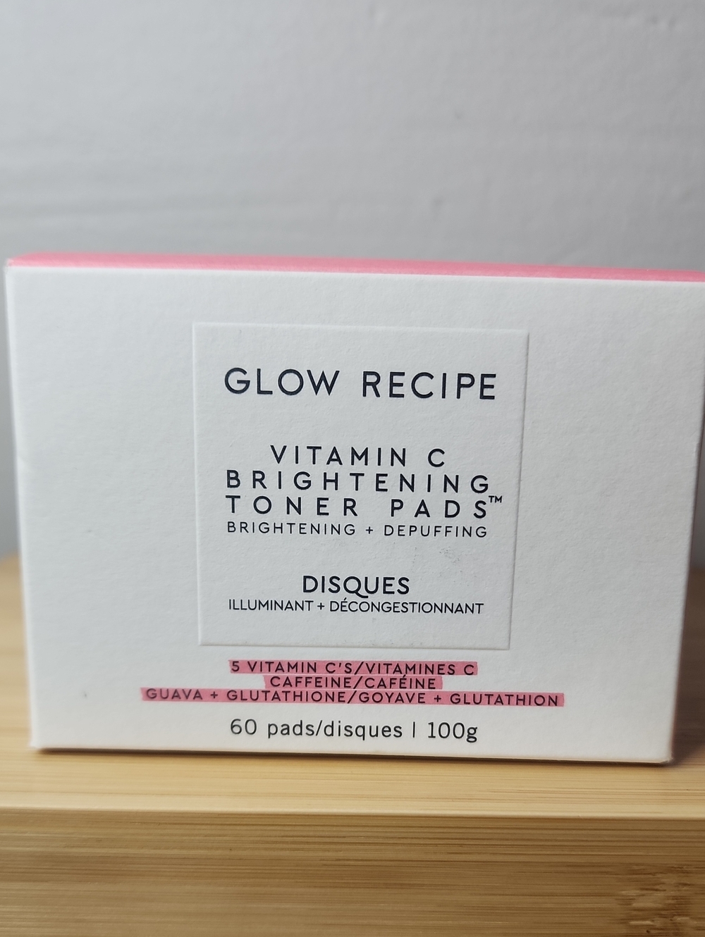 Glow Recipe Vitamin C Brightening Toner Pads - White & Pink Accents